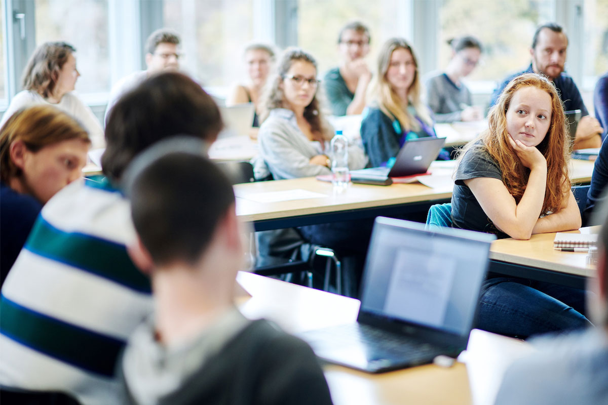 Group of students engaged in a discussion