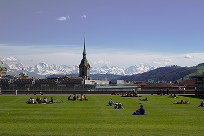 View from the main building of the university