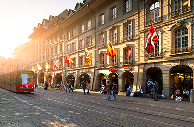 View of the old city centre of Bern.