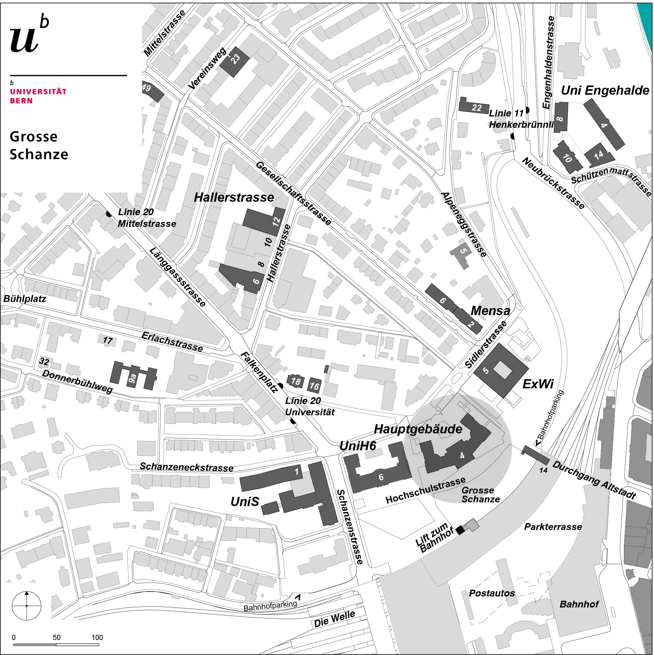 map university main building