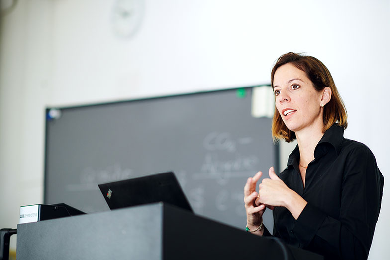 Researcher giving a talk at an OCCR Plenary Meeting