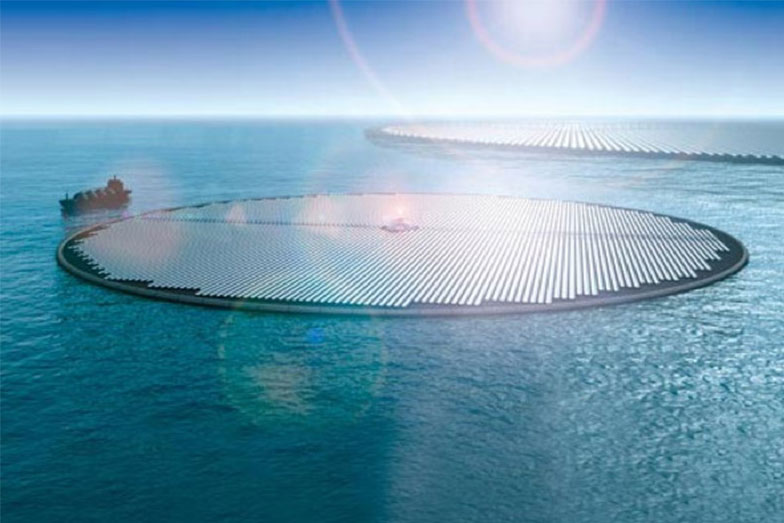 Floating solar islands