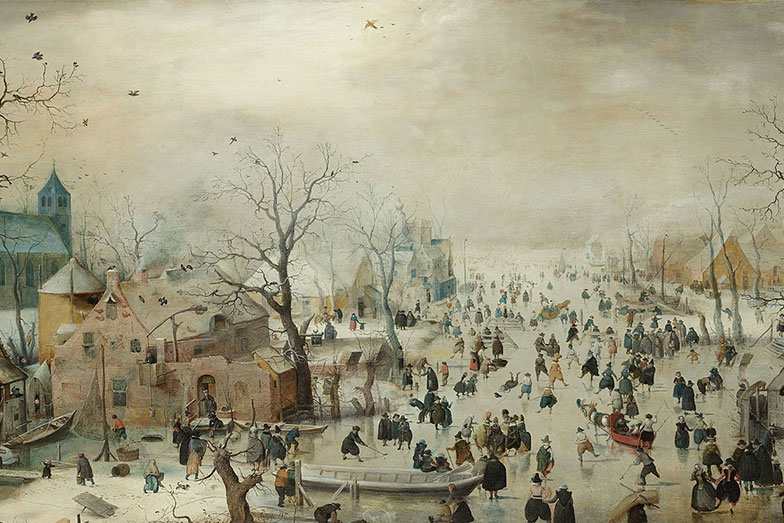 "The Pleasures of Winter", a 17th-century painting by Hendrick Avercamp
