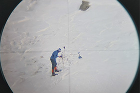 Picture of measurements in the high mountains
